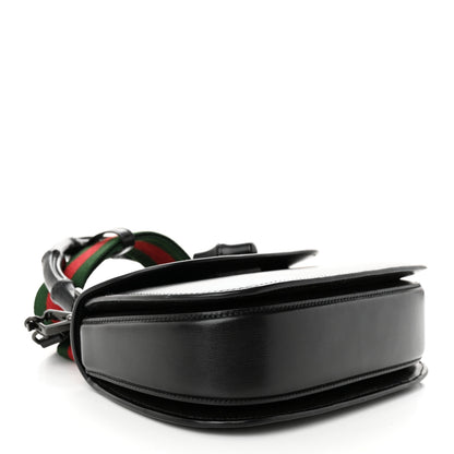 Gucci Boarded Dyana Lux Calfskin Web Monochrome Small Bamboo 1947 Top Handle Bag Black 5 of 12