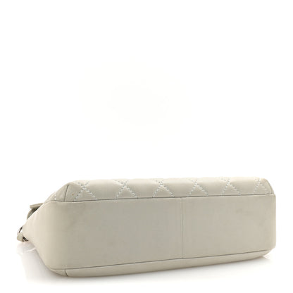 Chanel Lambskin Quilted Small Single Flap Bag Grey 4 of 10