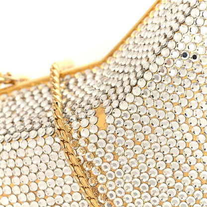 Judith Leiber Swarovski Crystal Star Minaudiere Clutch Gold 12 of 23