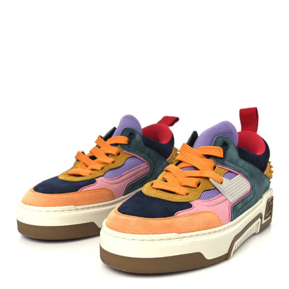 Christian Louboutin Calfskin Suede Spike Astroloubi Donna Low Top Sneakers 37.5 Multicolor 4 of 8