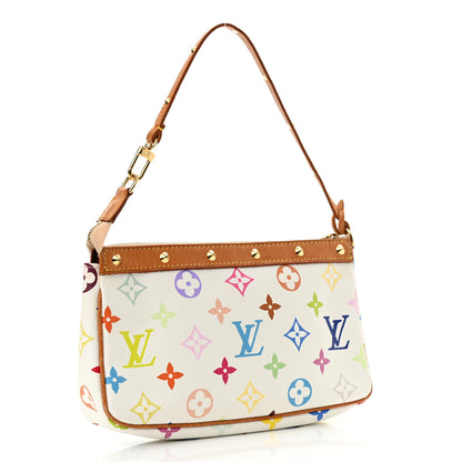 Louis Vuitton Monogram Multicolor Pochette Accessories White 2 of 10