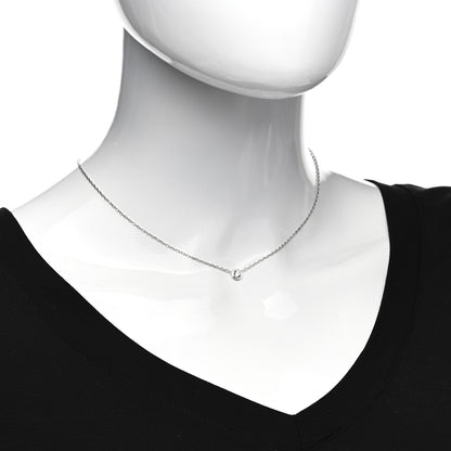 Cartier 18K White Gold Diamond LM D'Amour Pendant Necklace 2 of 4