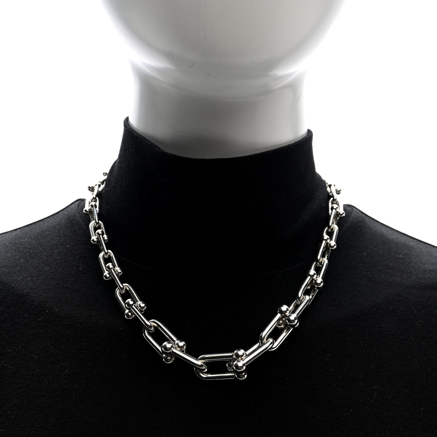 Tiffany Sterling Silver HardWear Graduated Link Necklace 2 of 4