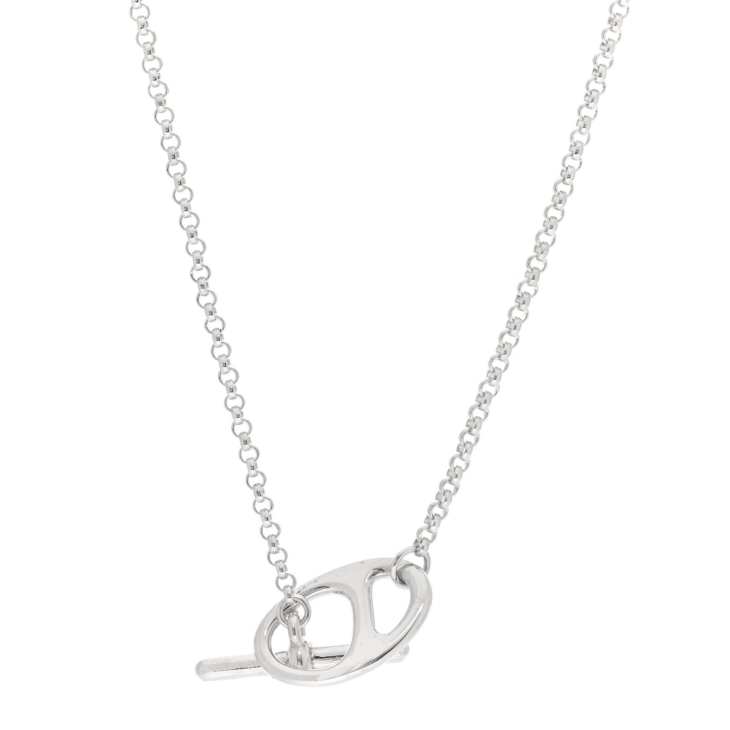 Sterling Silver Chaine D'Ancre Punk Toggle Necklace