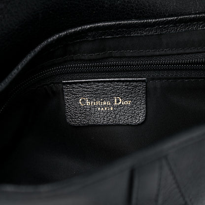 Christian Dior Grained Calfskin Saddle Bag Black 6 of 12