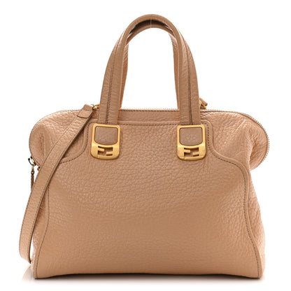 Fendi Pebbled Calfskin Small Chameleon Tote Beige 1 of 13