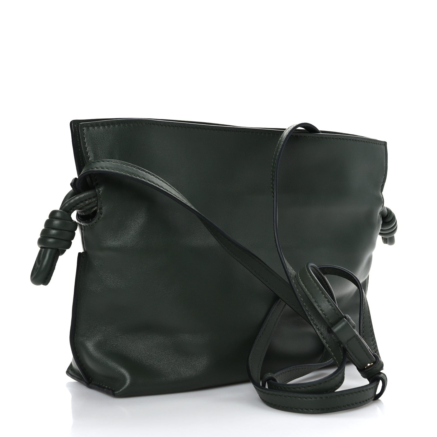 Loewe Calfskin Mini Flamenco Knot Clutch Vintage Khaki 3 of 8
