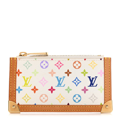 Louis Vuitton LOUIS VUITTON Monogram Multicolor Key Pouch White 2 of 7