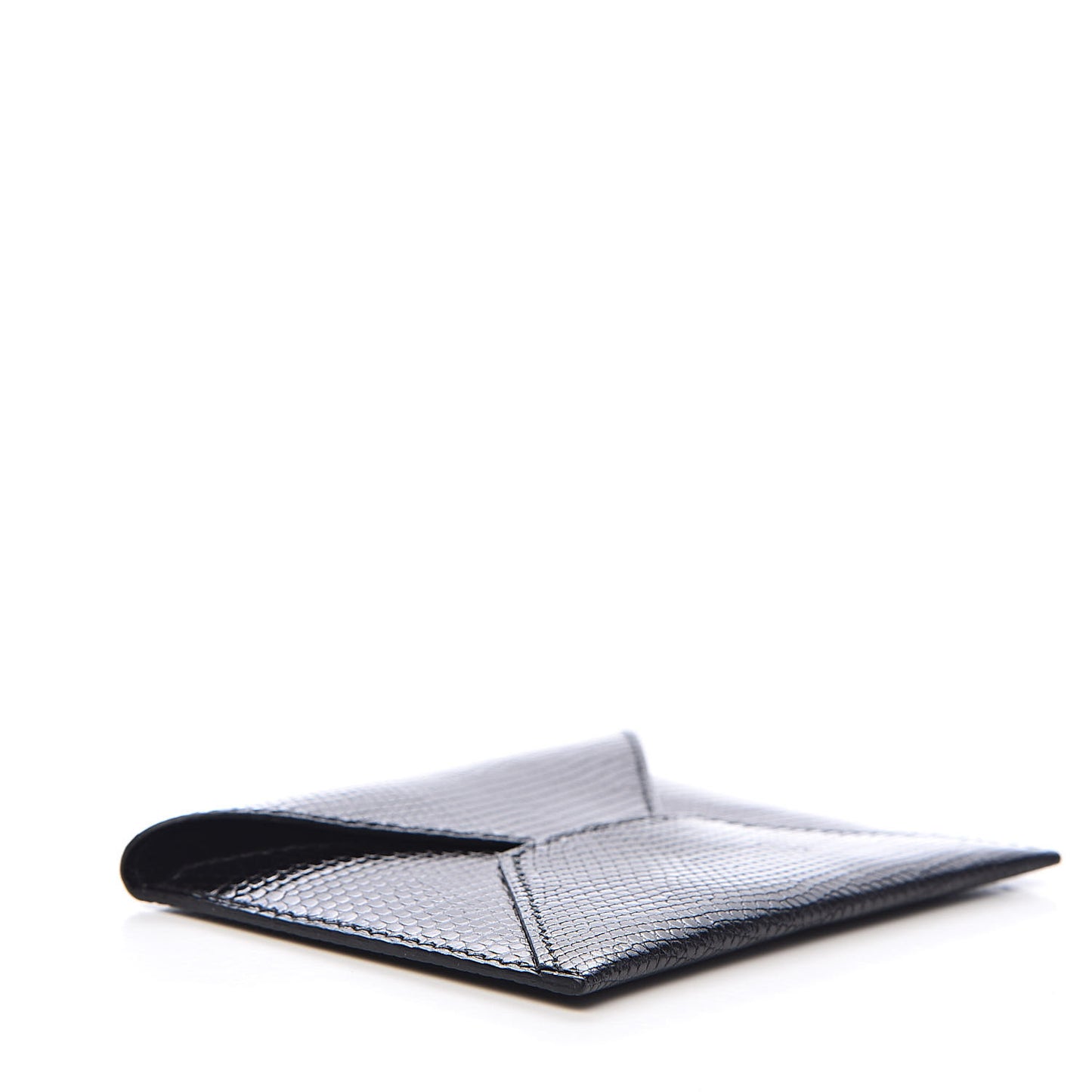 Lizard Niloticus Envelope Pouch Black
