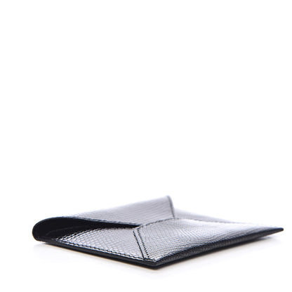 Hermes Lizard Niloticus Envelope Pouch Black 4 of 6