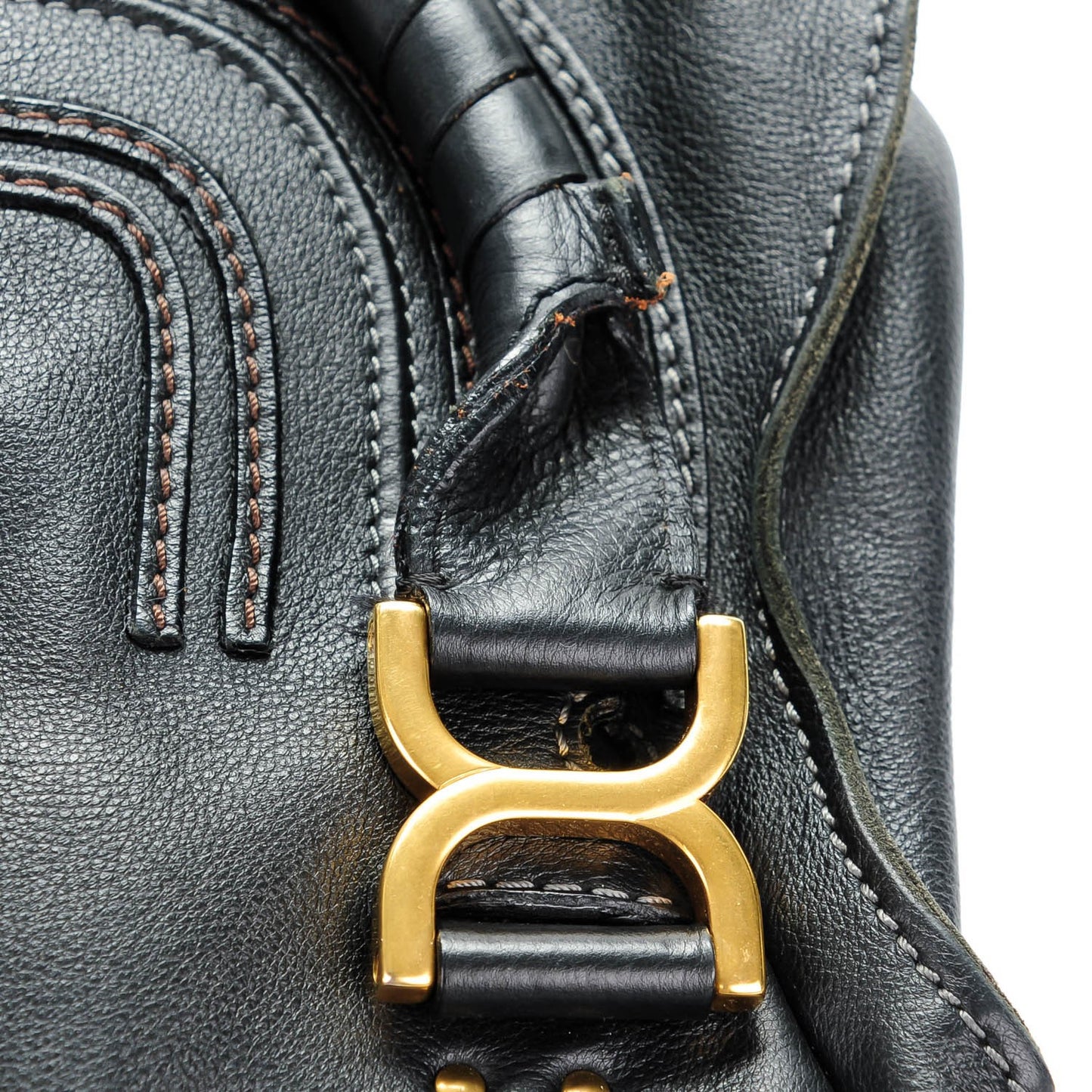 Calfskin Medium Marcie Satchel Black