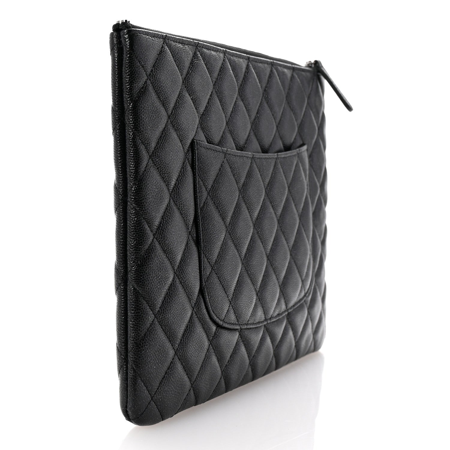 Chanel Iridescent Caviar Quilted Medium Cosmetic Case Black 3 of 8