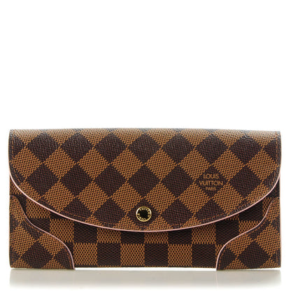 Louis Vuitton Damier Ebene Caissa Wallet Rose Ballerine 1 of 7