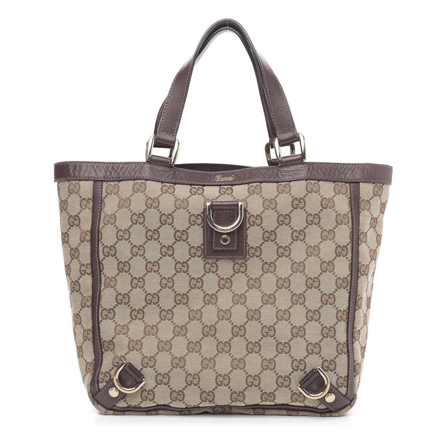 Monogram Small Abbey Tote Dark Brown