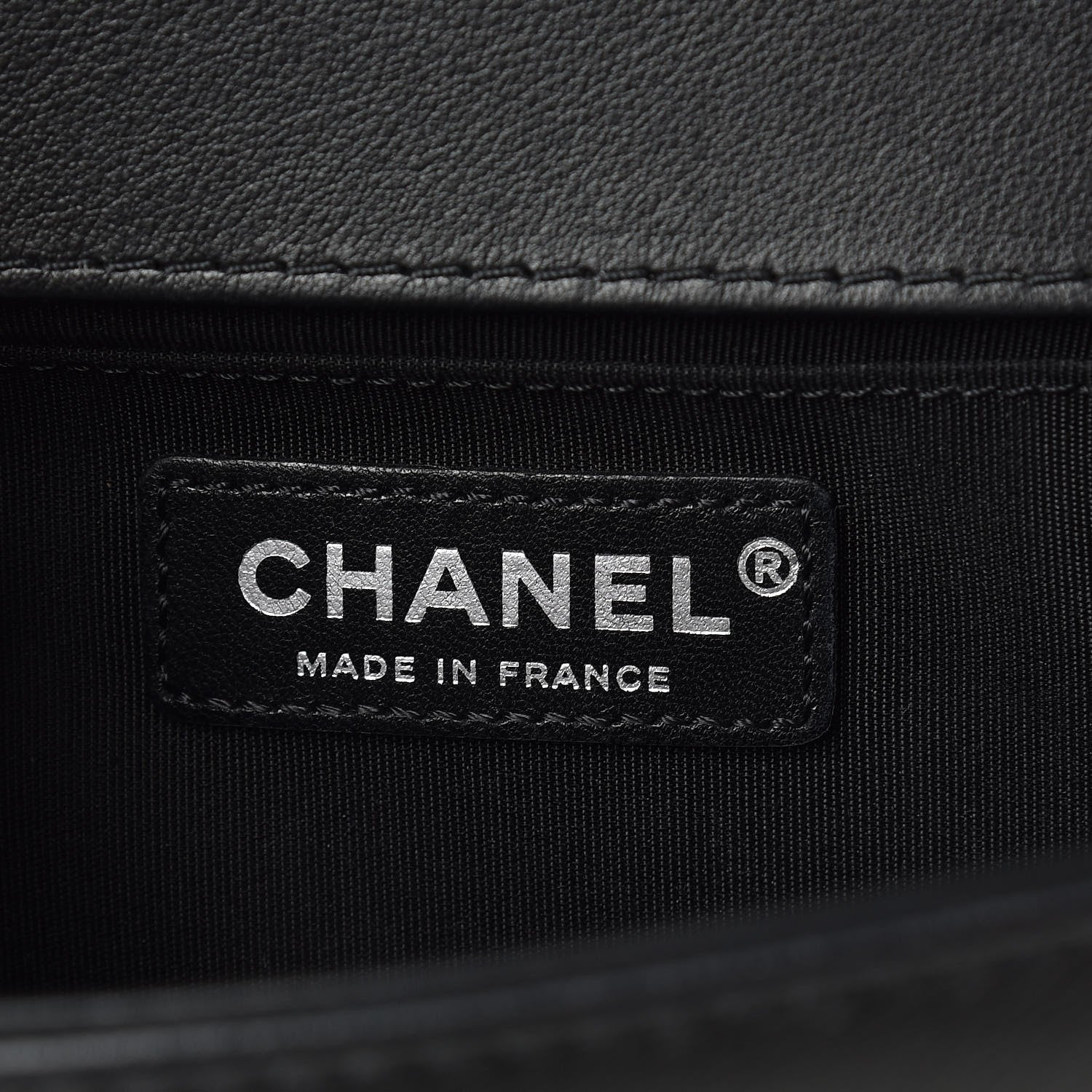 Chanel Calfskin Chevron Medium Boy Chained Boy Black 6 of 11