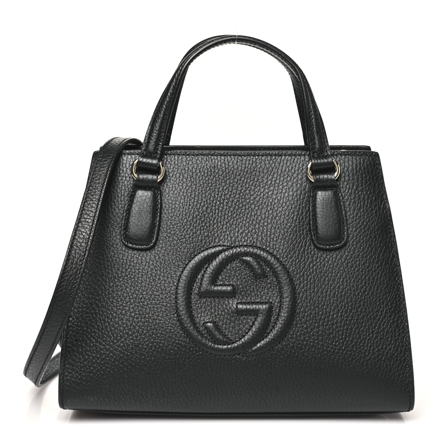 Gucci Dollar Calfskin Medium Soho Top Handle Satchel Black 1 of 10