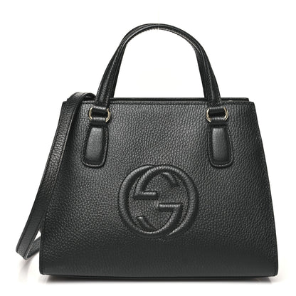 Gucci Dollar Calfskin Medium Soho Top Handle Satchel Black 1 of 10