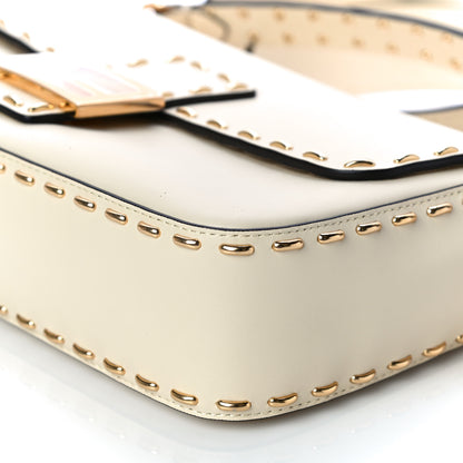 Fendi Vitello King Metal Stitch Baguette Pergamena 9 of 14
