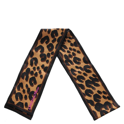 Louis Vuitton Silk Leopard Bandeau Scarf Marron 1 of 4