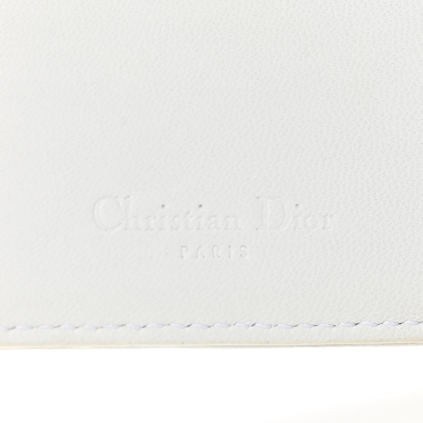 Lambskin Cannage Lady Dior Flap Wallet Light Grey