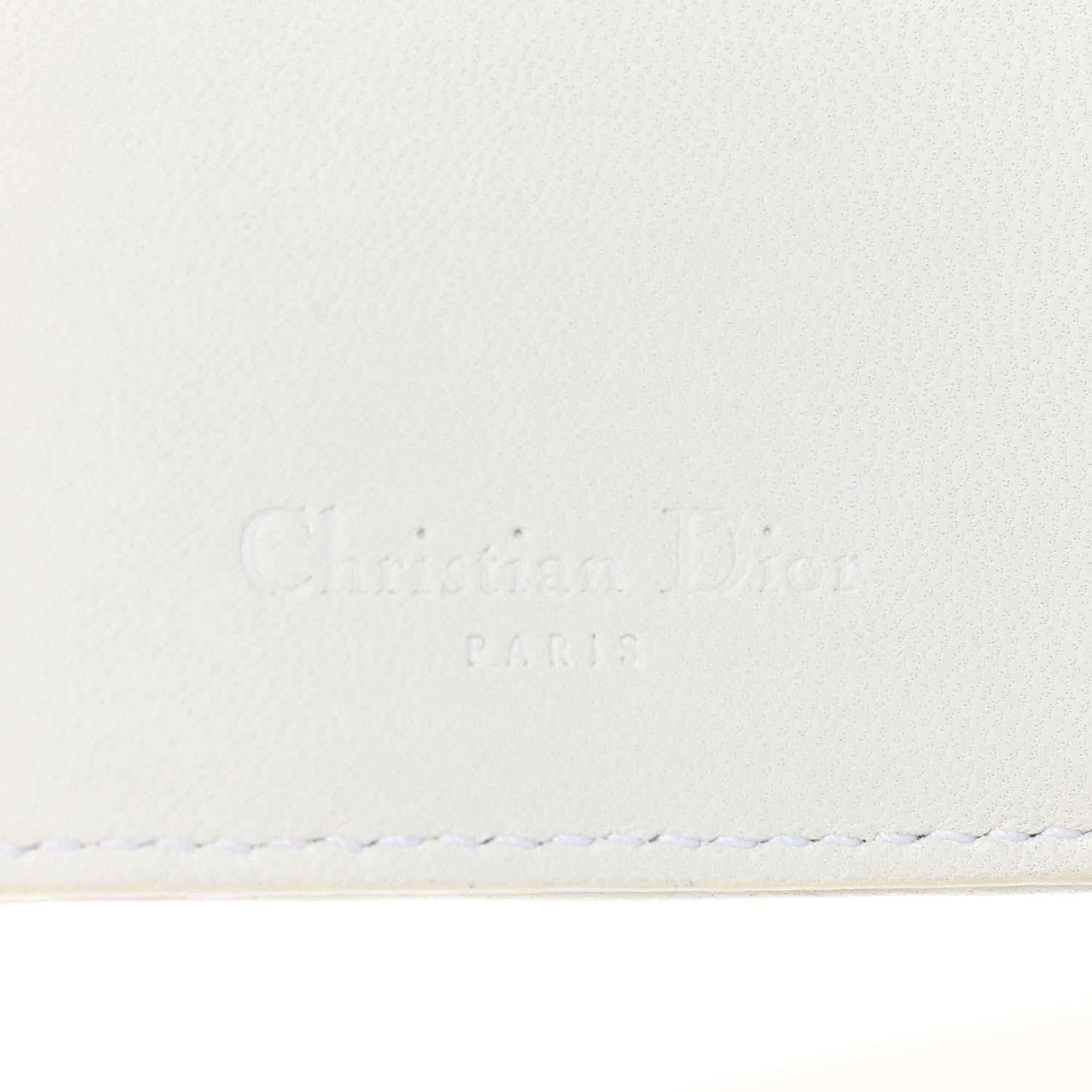 Christian Dior Lambskin Cannage Lady Dior Flap Wallet Light Grey 6 of 7