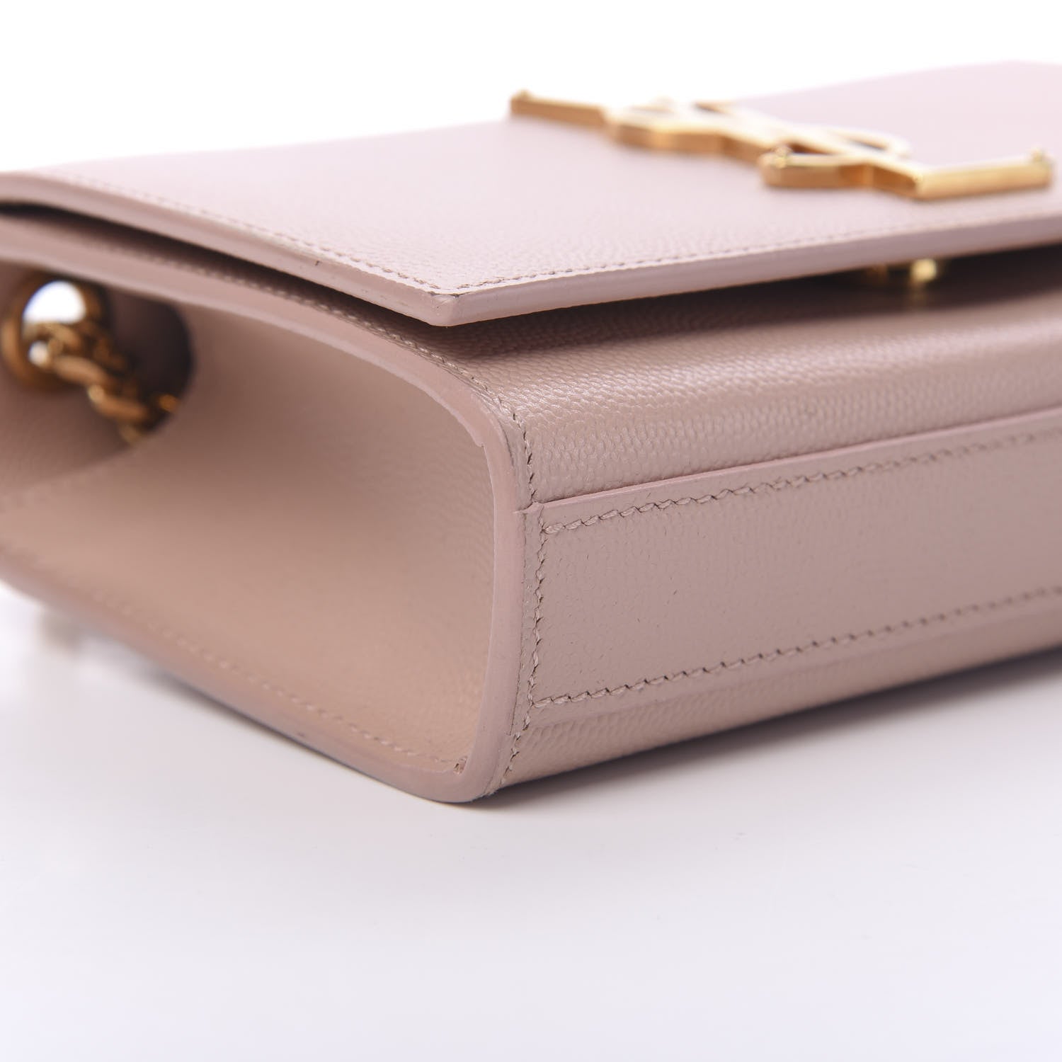 Saint Laurent Grain De Poudre Small Monogram Kate Satchel Pale Pink 7 of 13
