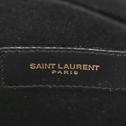 Saint Laurent Grain De Poudre Chevron Monogram Bill Pouch Dusty Grey 6 of 10