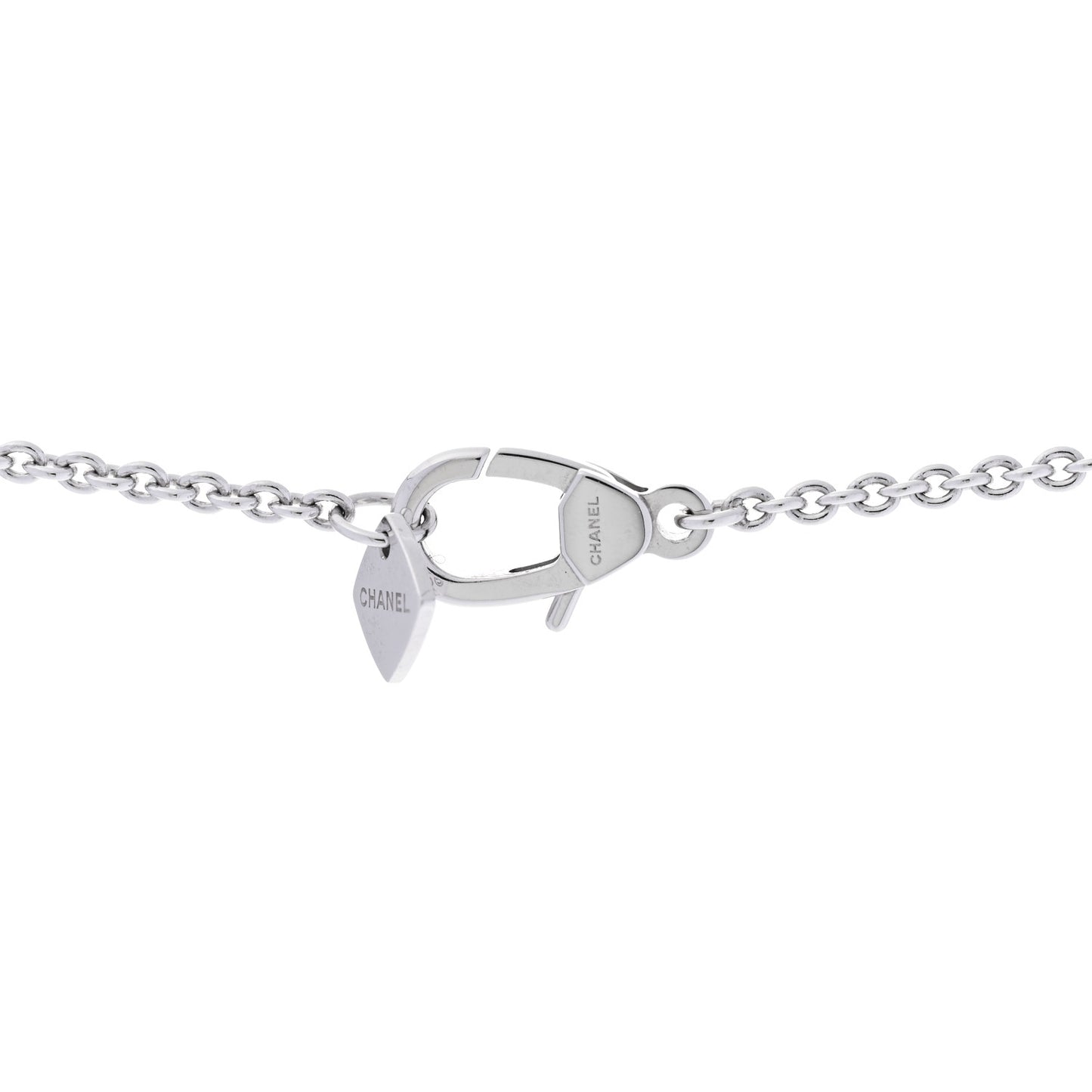 18K White Gold Diamond Coco Crush C Necklace