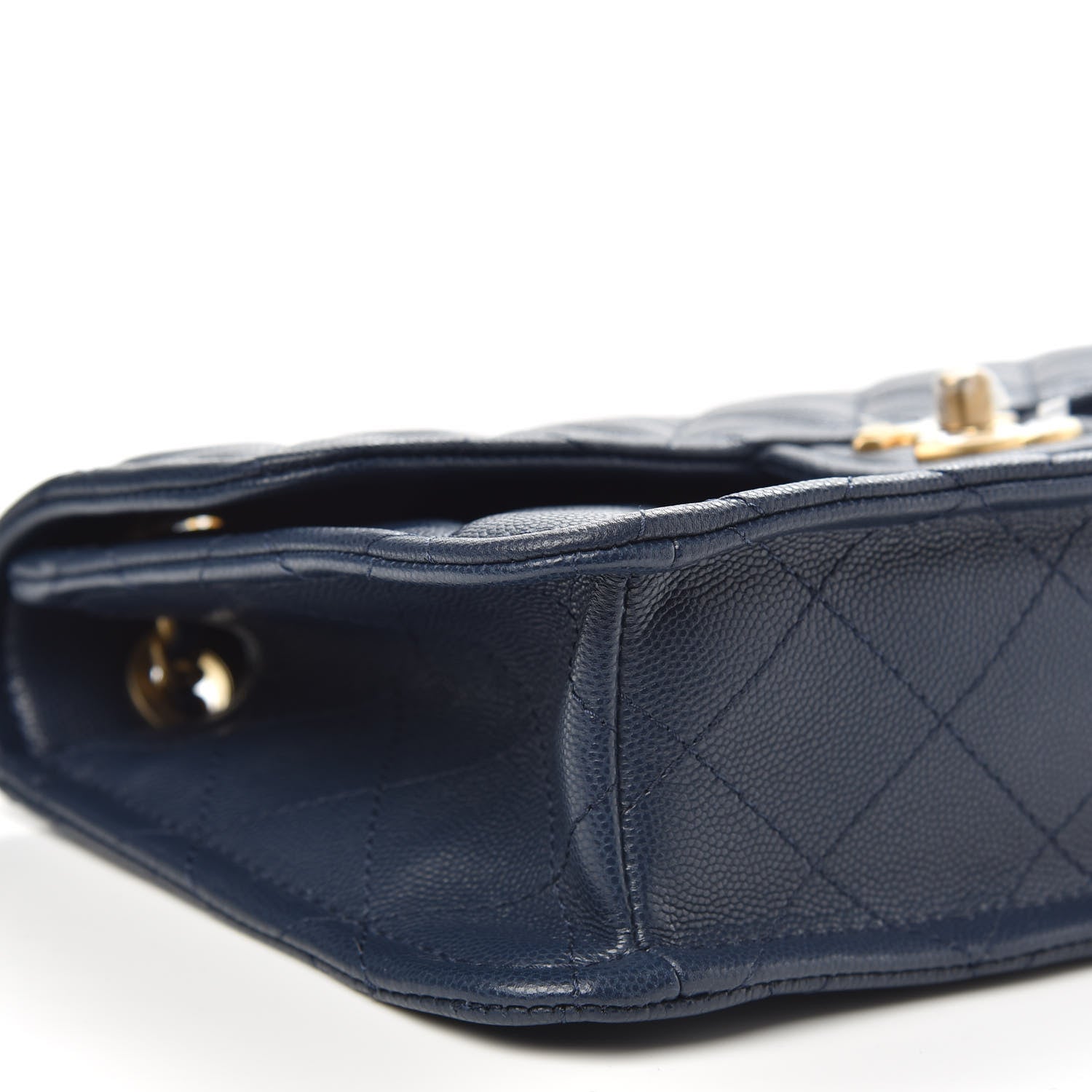 Chanel Caviar Quilted Medium Sweet Classic Flap Navy Blue 8 of 11