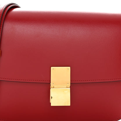 Celine Box Calfskin Medium Classic Box Flap Bag Red 8 of 11