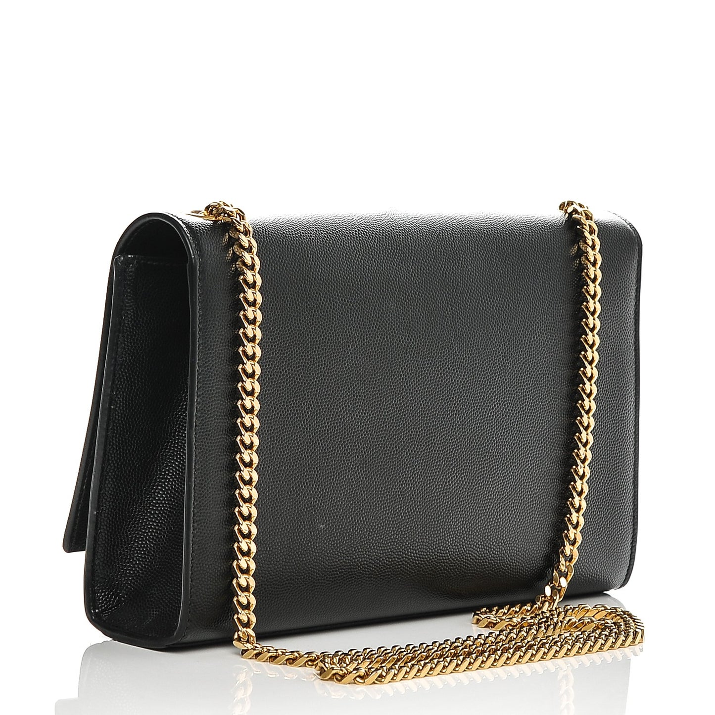 Grain De Poudre Medium Classic Monogram Kate Satchel Black
