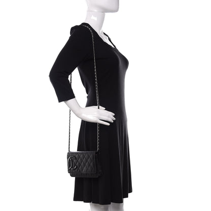 Chanel Calfskin Quilted Cambon Wallet On Chain WOC Black 2 of 23