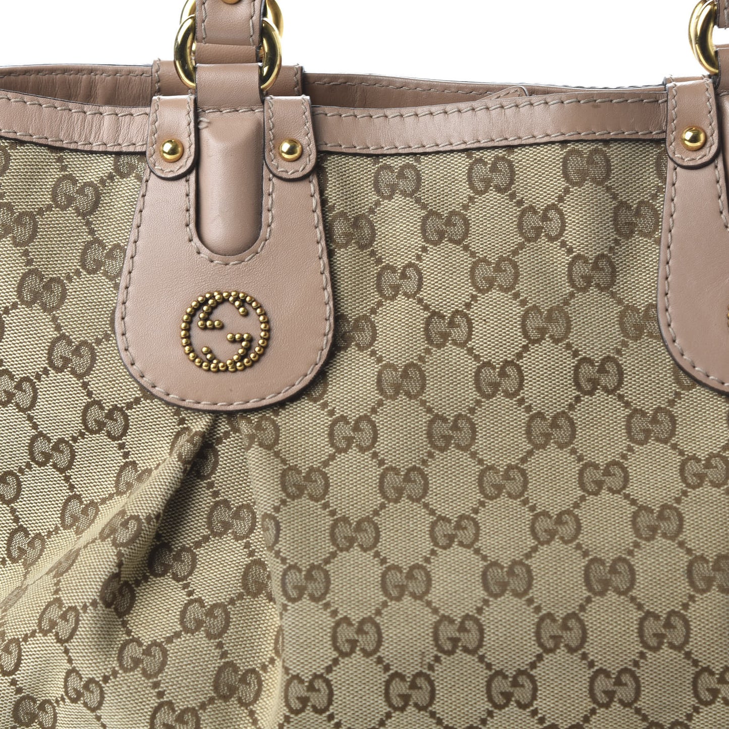 Monogram Medium Scarlett Studded Tote Pink