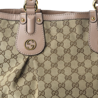 Gucci Monogram Medium Scarlett Studded Tote Pink 10 of 10