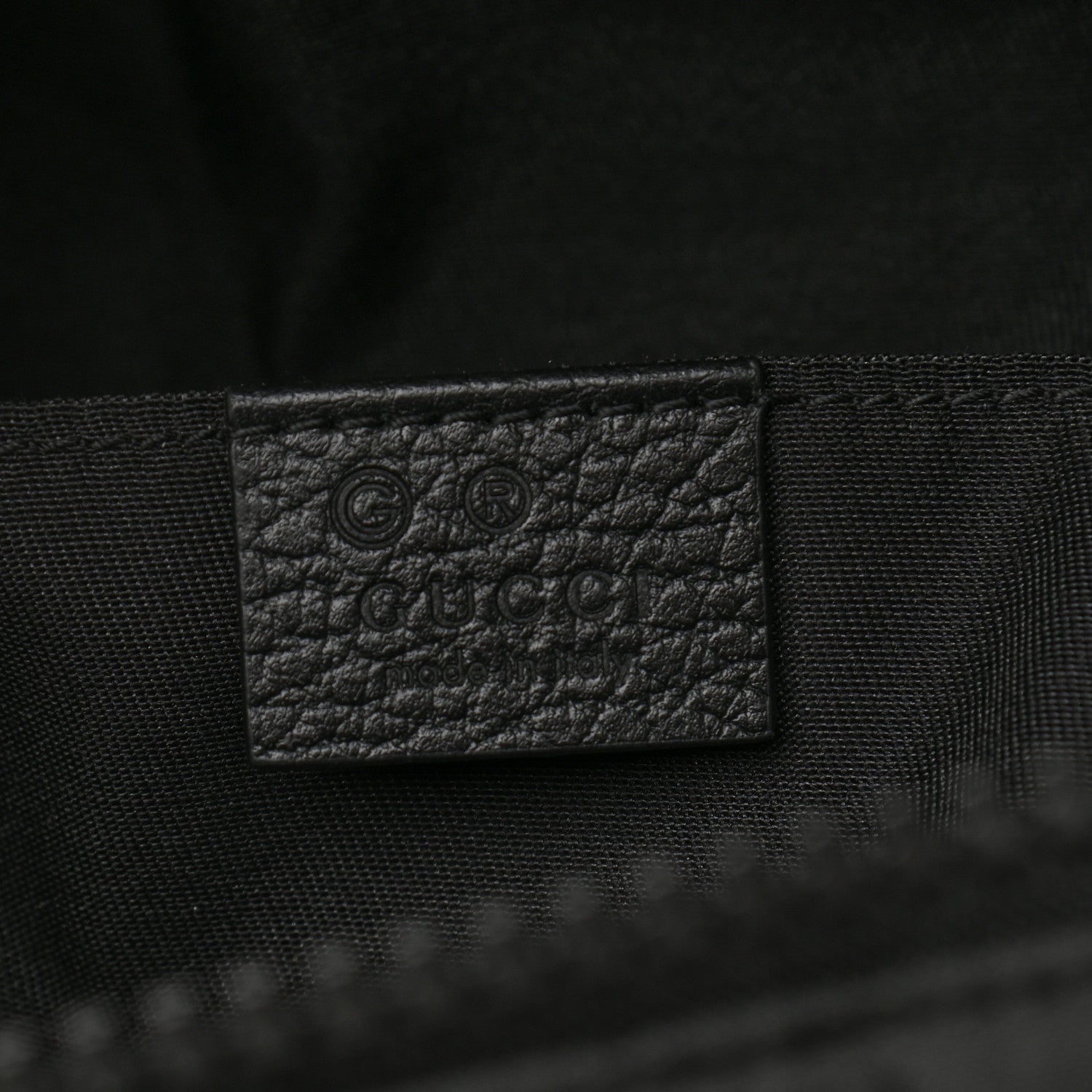 Gucci Nylon Monogram Fanny Pack Belt Bag Black 6 of 12
