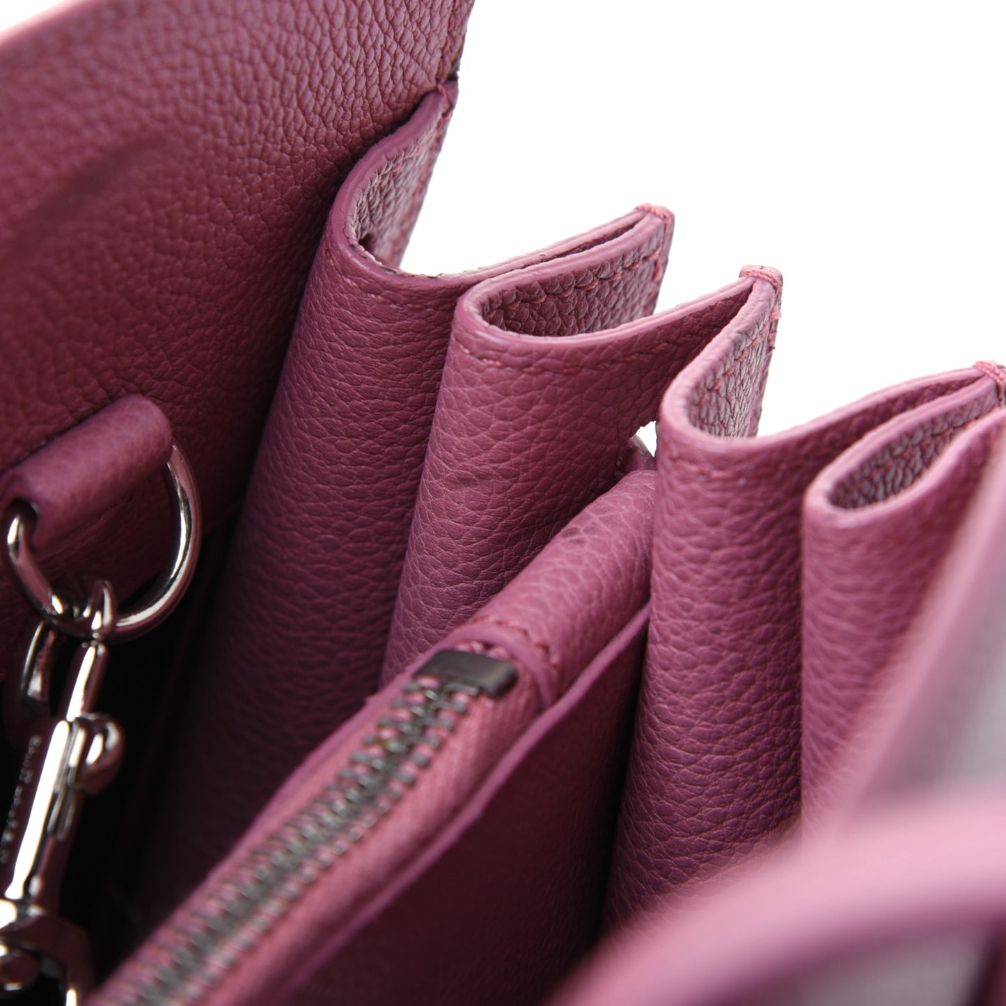 Grained Calfskin Small Sac De Jour Dark Rose