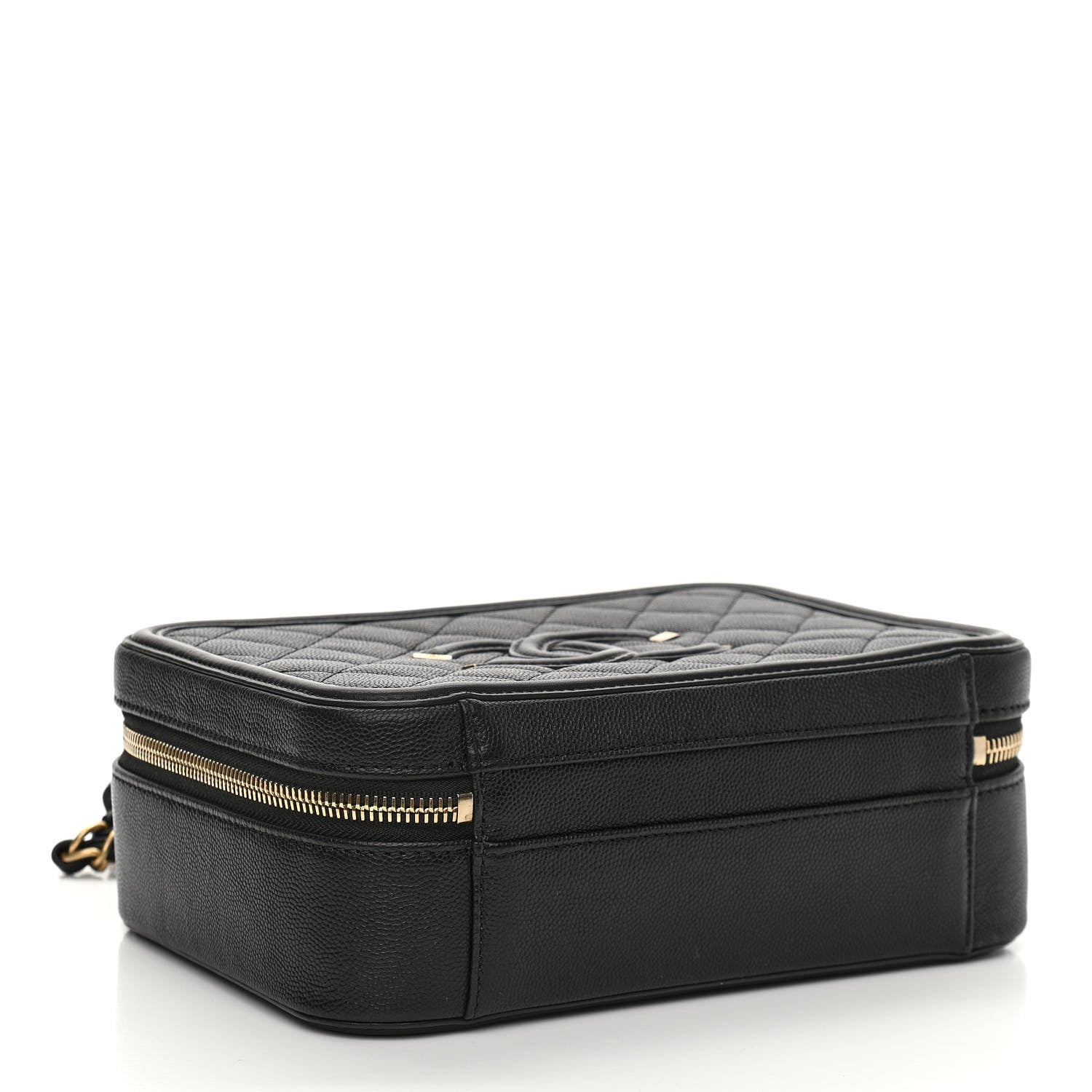 Chanel Caviar Quilted Medium CC Filigree Vanity Case Black 4 of 13
