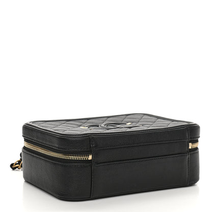 Chanel Caviar Quilted Medium CC Filigree Vanity Case Black 4 of 13
