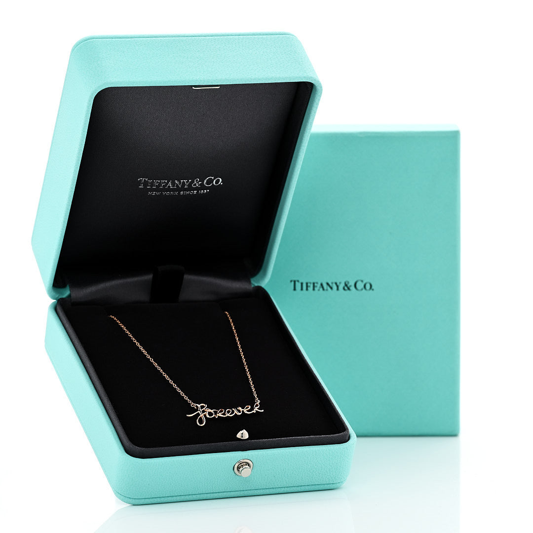 Tiffany 18K Rose Gold Paloma's Graffiti Forever Pendant Necklace 6 of 6