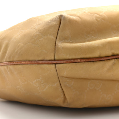 Gucci Nylon Monogram Web Medium Half Moon Hobo Beige 8 of 9