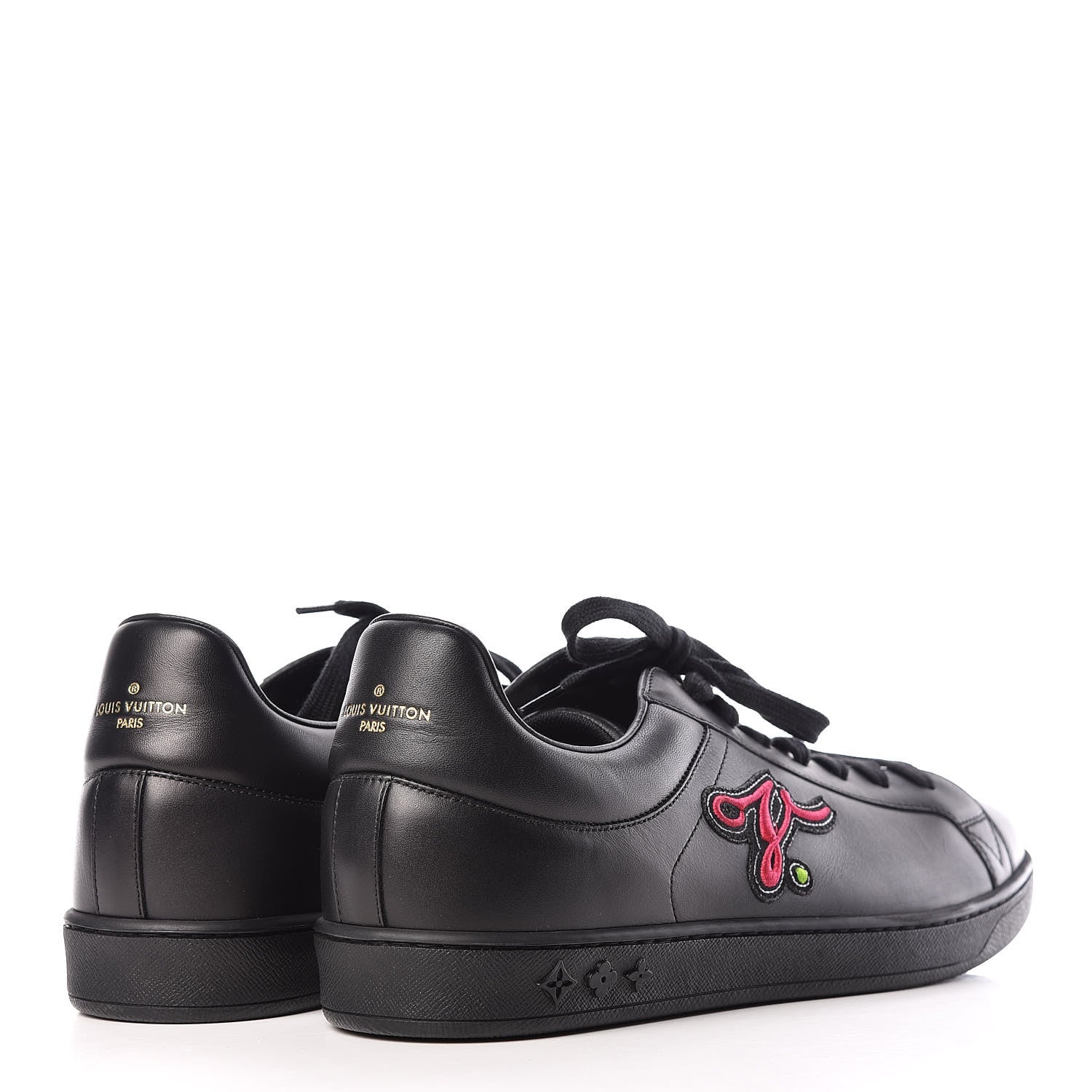 Louis Vuitton Calfskin Luxembourg Sneakers 8.5 Black 4 of 8