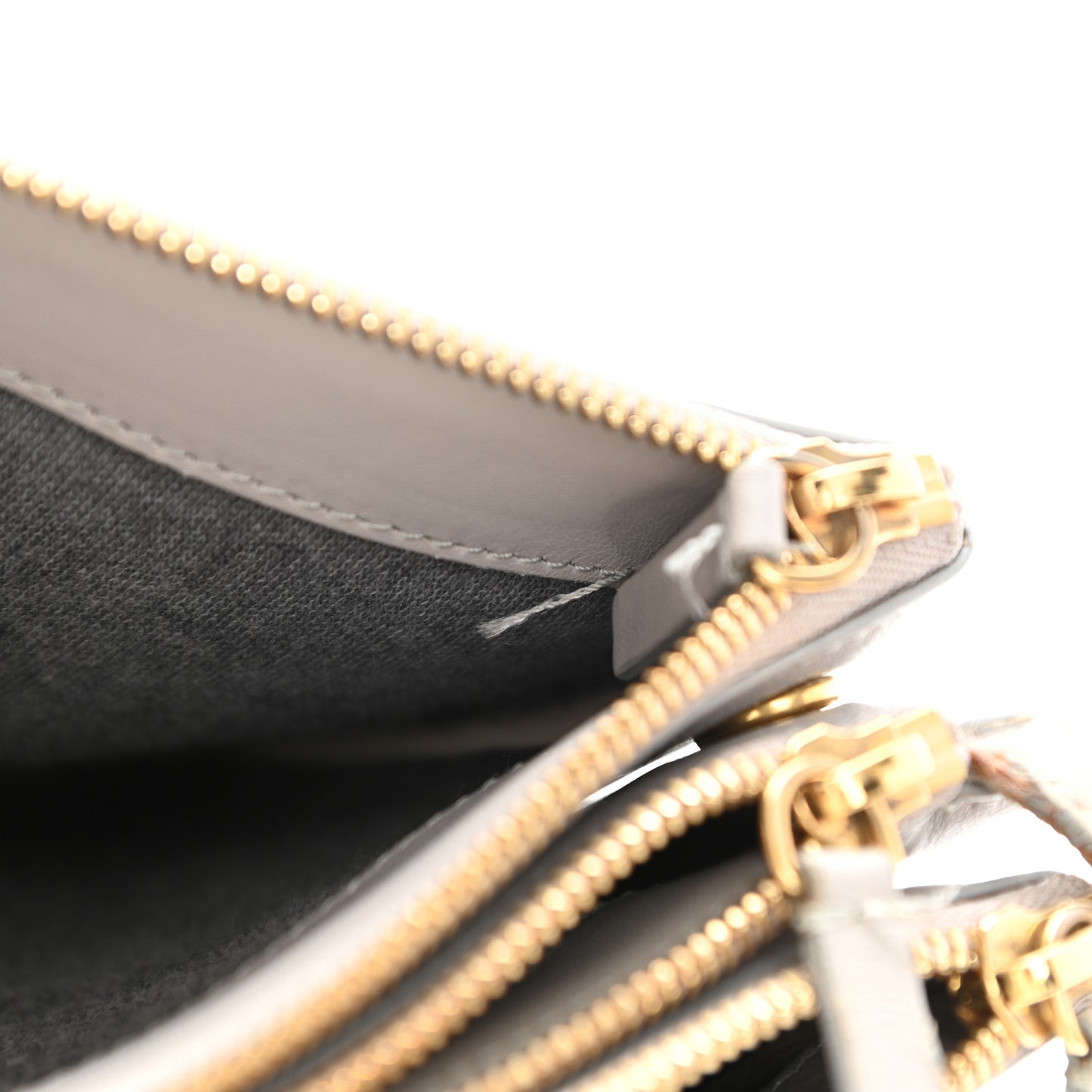 Lambskin Large Trio Crossbody Bag Smoke