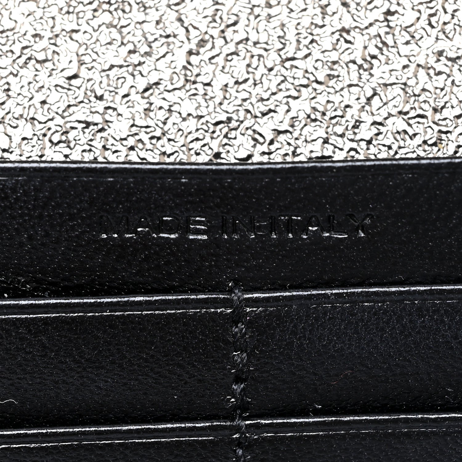 Saint Laurent Grained Metallic Calfskin Monogram Chain Wallet Bronze 6 of 13