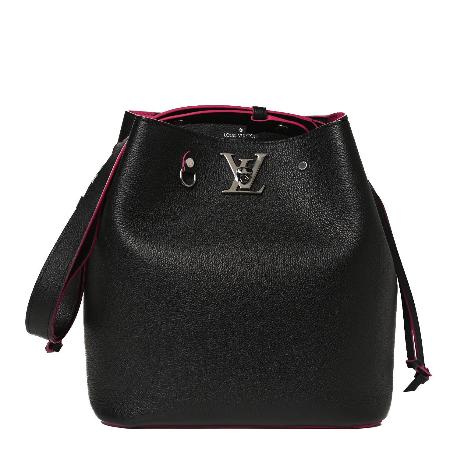 Louis Vuitton Calfskin Lockme Bucket Black 1 of 12
