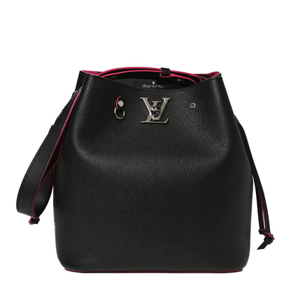 Louis Vuitton Calfskin Lockme Bucket Black 1 of 12
