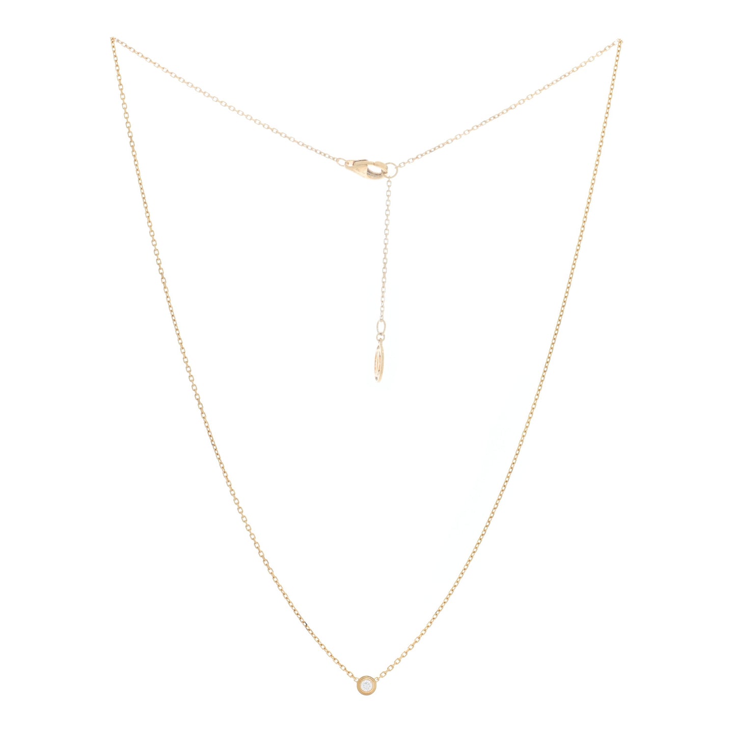 18K Yellow Gold Diamond XS D'Amour Pendant Necklace