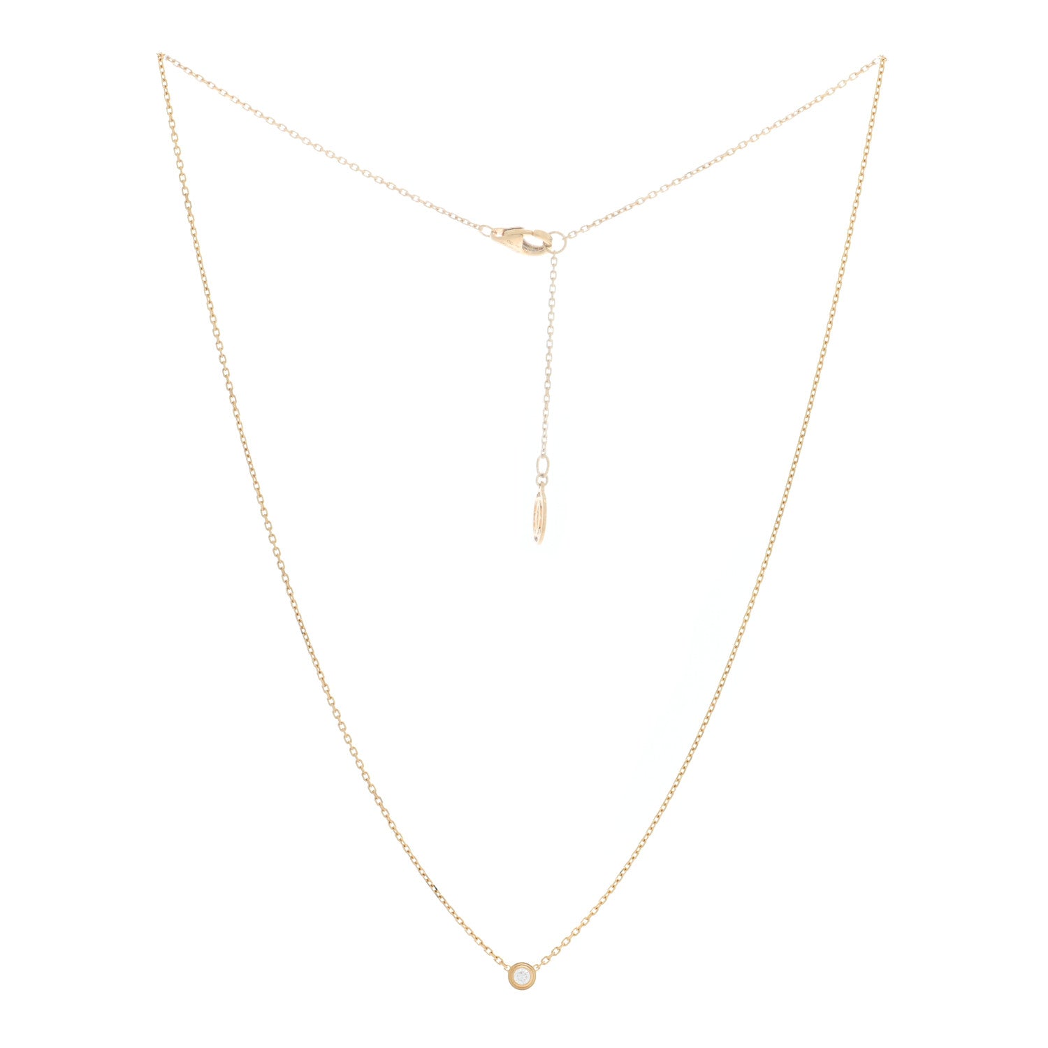 Cartier 18K Yellow Gold Diamond XS D'Amour Pendant Necklace 3 of 5