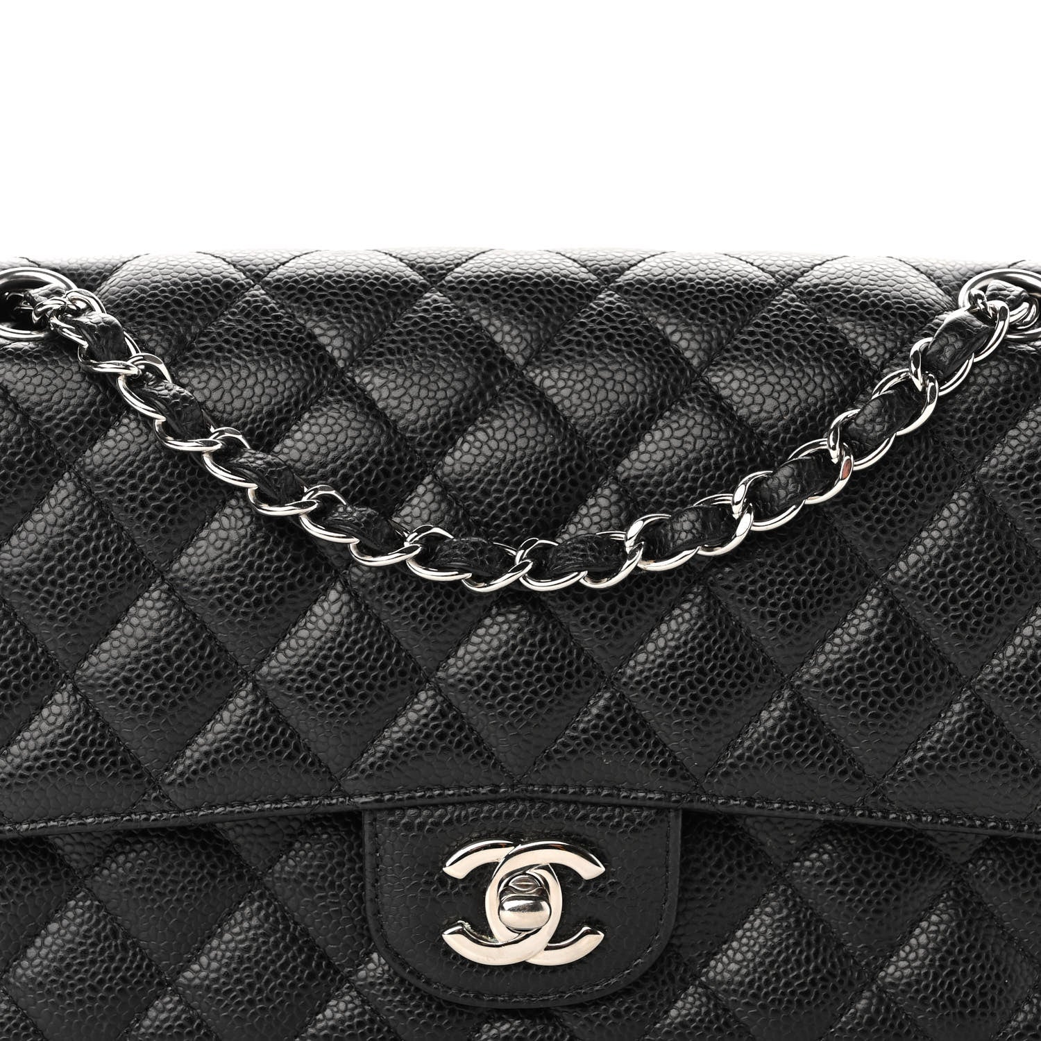 Chanel Caviar Quilted Medium Double Flap Black 8 of 11