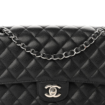 Chanel Caviar Quilted Medium Double Flap Black 8 of 11