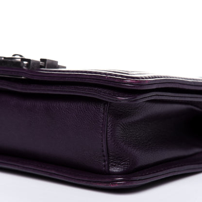 Chanel Calfskin Crystal Embossed Small Boy Flap Plum 13 of 20